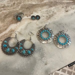 Faux turquoise jewelry